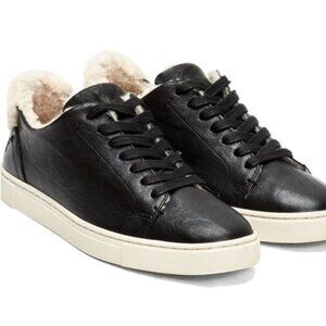 Frye Women’s Ivy Leather and Shearling Lined Sneakers Size 8 M